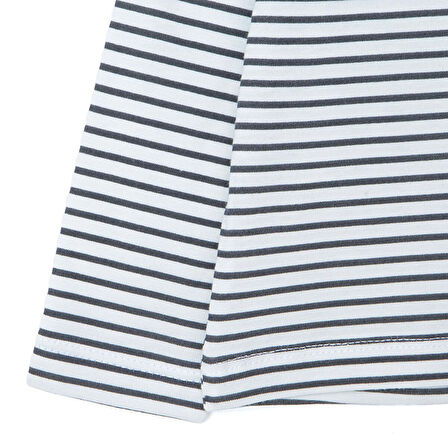 HelloBaby Erkek Bebek Cool Boy Salopet-Tshirt Bisiklet Yaka Uzun Kol Reçme Paça