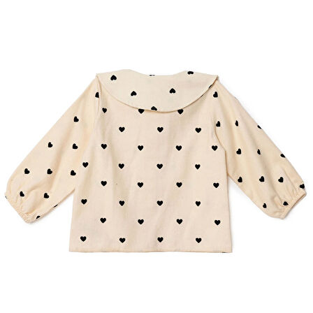 HelloBaby Kız Bebek Gömlek Düğmeli Bebe Yaka Uzun Kol