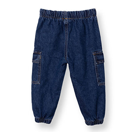 HelloBaby Erkek Bebek New Year Denim Pantolon Lastikli Paça