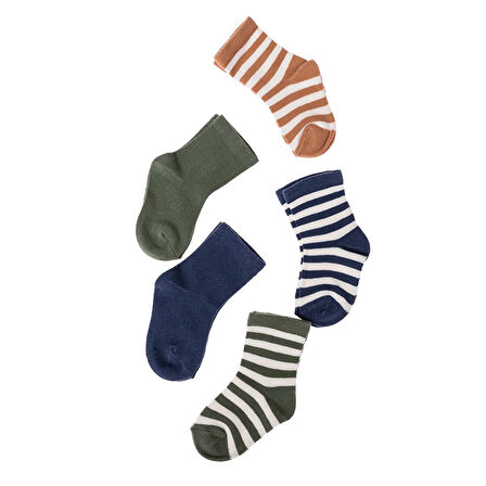 HelloBaby Erkek Bebek 5'li Soket Çorap