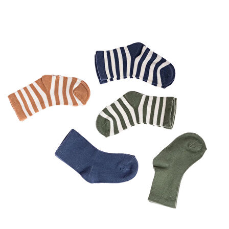 HelloBaby Erkek Bebek 5'li Soket Çorap