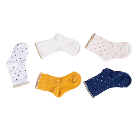 HelloBaby Kız Bebek 5'li Soket Çorap