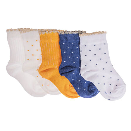 HelloBaby Kız Bebek 5'li Soket Çorap