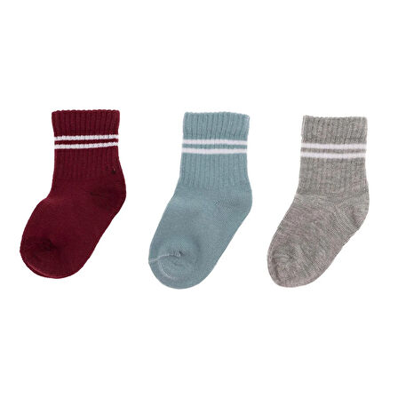 HelloBaby Erkek Bebek 3lü Soket Çorap