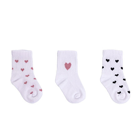 HelloBaby Kız Bebek 3lü Soket Çorap