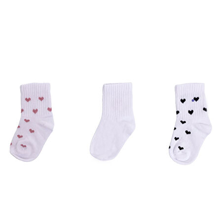 HelloBaby Kız Bebek 3lü Soket Çorap