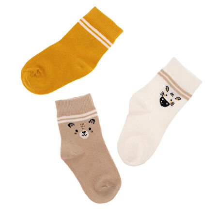 HelloBaby Erkek Bebek 3lü Soket Çorap
