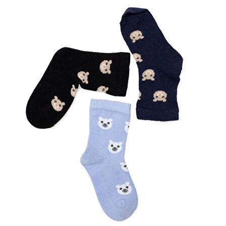 HelloBaby Erkek Bebek 3lü Soket Çorap