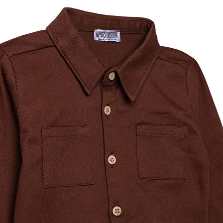 HelloBaby Erkek Bebek Woodland Boy 2 Gömlek Gabardin Uzun Kol