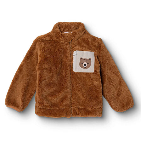 HelloBaby Erkek Bebek Woodland Boy 2 Hırka Wellsoft Dik Yaka Uzun Kol