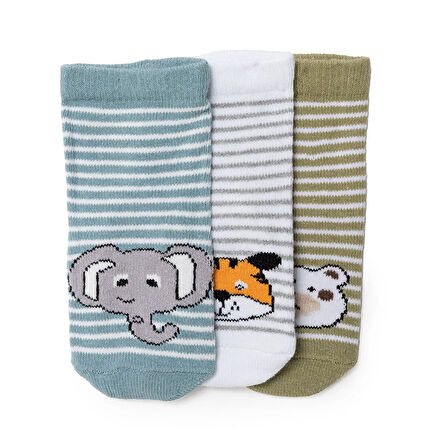 HelloBaby Erkek Bebek 3lü Soket Çorap