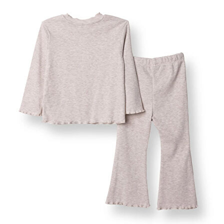 HelloBaby Kız Bebek Leopar Bluz-Tayt Kaşkorse Reçme Paça