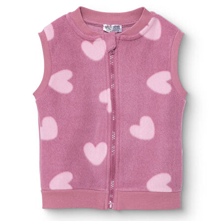 HelloBaby Kız Bebek Polar Yelek Atlet Kol