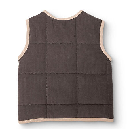 HelloBaby Erkek Bebek Woodland 1 Yelek Fitilli Kadife Dokuma V Yaka Atlet Kol