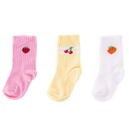 HelloBaby Kız Bebek 3lü Soket Çorap