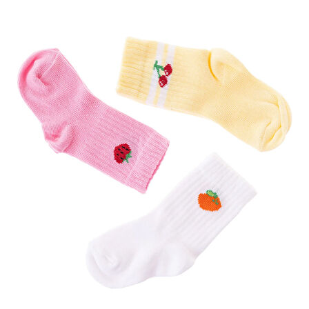HelloBaby Kız Bebek 3lü Soket Çorap