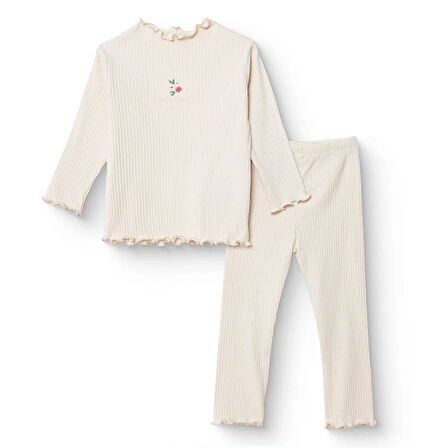 Bebetto Kız Bebek Cutie Bluz-Tayt Kaşkorse Reçme Paça