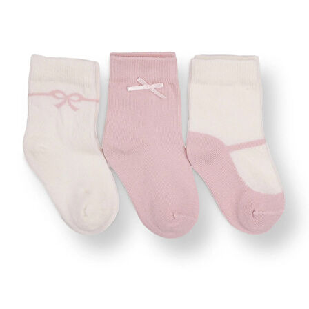 HelloBaby Kız Bebek 3lü Soket Çorap