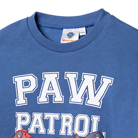 PAW Patrol - NICKELODEON Erkek Bebek Eşofman Takımı İki İplik Bisiklet Yaka Uzun Kol Ribanalı Paça