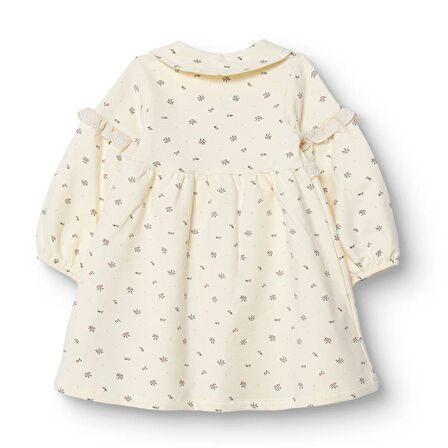 Bebetto Kız Bebek Cutie Elbise İki İplik Bebe Yaka Uzun Kol