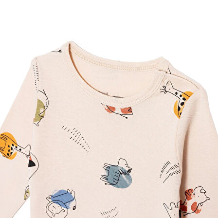 HelloBaby Erkek Bebek Uzun Kol Body Çıtçıtlı Yaka