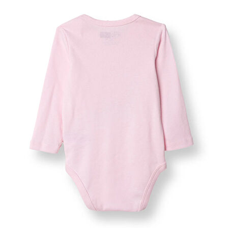 HelloBaby Kız Bebek Uzun Kol Body Çıtçıtlı Ribana Zarf Yaka