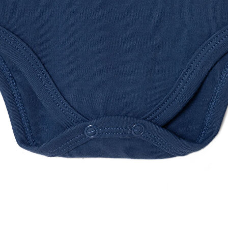 HelloBaby Erkek Bebek Uzun Kol Body İnterlok Çıtçıtlı Yaka Uzun Kol