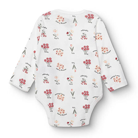 HelloBaby Kız Bebek Uzun Kol Body İnterlok Çıtçıtlı Yaka