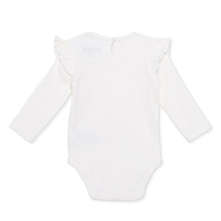 HelloBaby Kız Bebek Uzun Kol Body Fırfırlı Yaka Uzun Kol