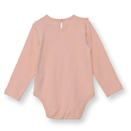 HelloBaby Kız Bebek Uzun Kol Body İnterlok Bisiklet Yaka Uzun Kol