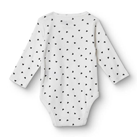 HelloBaby Kız Bebek Uzun Kol Body Ribana Zarf Yaka Uzun Kol