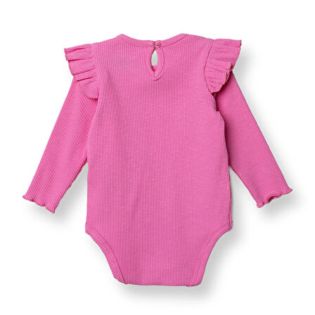 HelloBaby Kız Bebek Uzun Kol Body Bisiklet Yaka