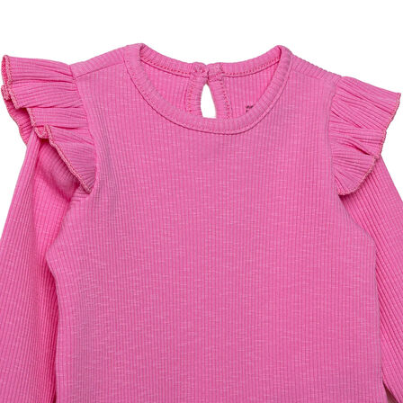 HelloBaby Kız Bebek Uzun Kol Body Bisiklet Yaka