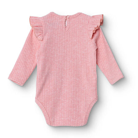 HelloBaby Kız Bebek Uzun Kol Body Kaşkorse Bisiklet Yaka Uzun Kol