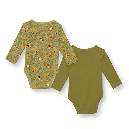HelloBaby Erkek Bebek 2li Uzun Kol Body Çıtçıtlı Yaka
