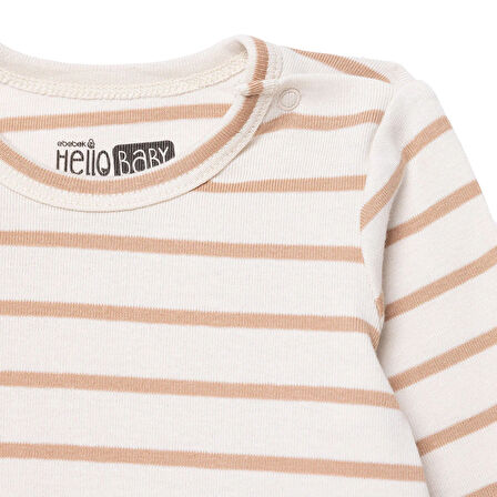 HelloBaby Erkek Bebek Uzun Kol Body Çıtçıtlı Yaka