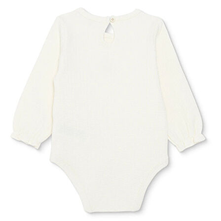 HelloBaby Kız Bebek Uzun Kol Body Jakar Örme Bisiklet Yaka Uzun Kol