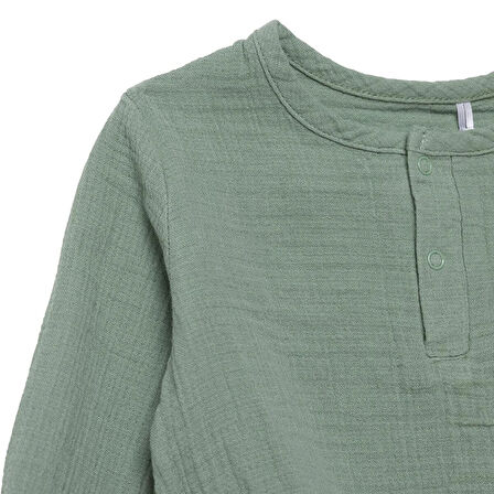 HelloBaby Erkek Bebek Uzun Kol Body Müslin Hakim Yaka