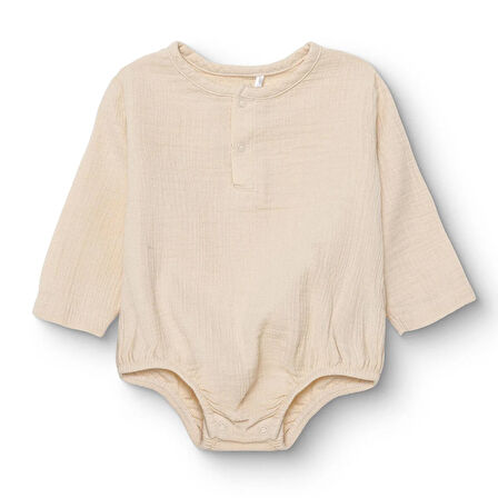 HelloBaby Erkek Bebek Uzun Kol Body Müslin Hakim Yaka