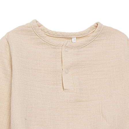 HelloBaby Erkek Bebek Uzun Kol Body Müslin Hakim Yaka