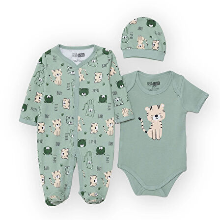 HelloBaby Yenidoğan Tulum-Body-Şapka