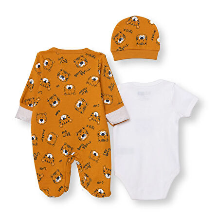 HelloBaby Yenidoğan Tulum-Body-Şapka