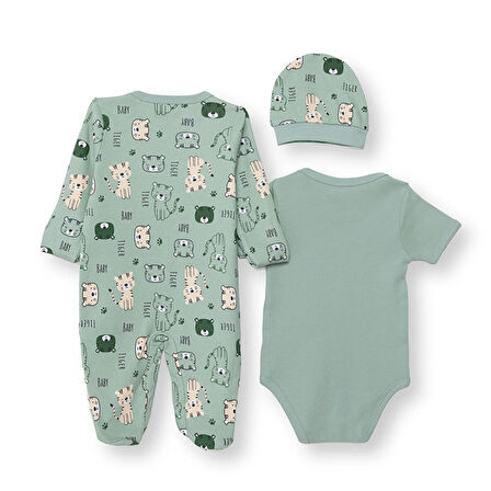 HelloBaby Yenidoğan Tulum-Body-Şapka