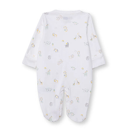 HelloBaby Erkek Bebek Yenidoğan Patikli Tulum İnterlok Bisiklet Yaka Uzun Kol Patikli Paça