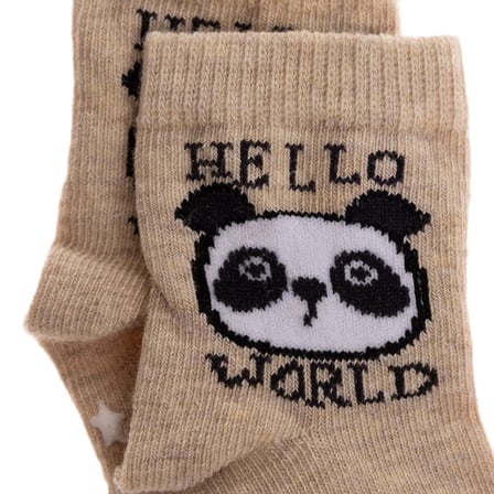 HelloBaby Erkek Bebek 3lü Kaydırmaz Çorap Hayvan Baskılı