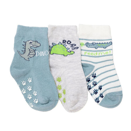 HelloBaby 3lü Kaydırmaz Çorap