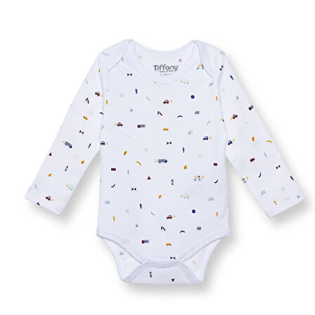 Tiffany Erkek Bebek Uzun Kol Body Çıtçıtlı Zarf Yaka