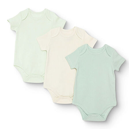 HelloBaby Erkek Bebek 3lü Atlet Body Bisiklet Yaka Kısa Kol