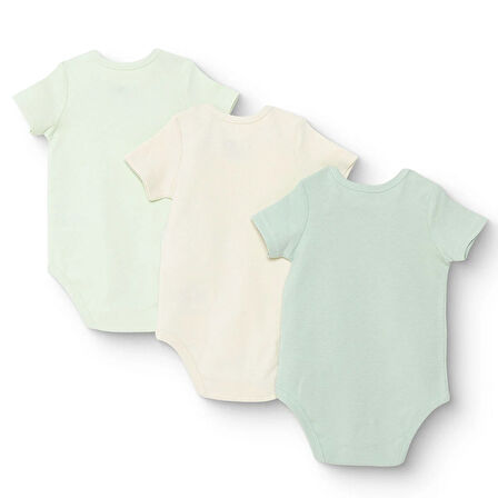 HelloBaby Erkek Bebek 3lü Atlet Body Bisiklet Yaka Kısa Kol