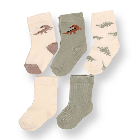 HelloBaby Erkek Bebek 5'li Soket Çorap